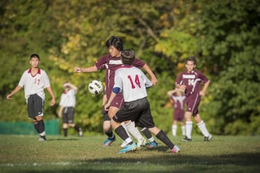 photo taken during a soccer game at The Fessenden School, one of the top private schools in MA.