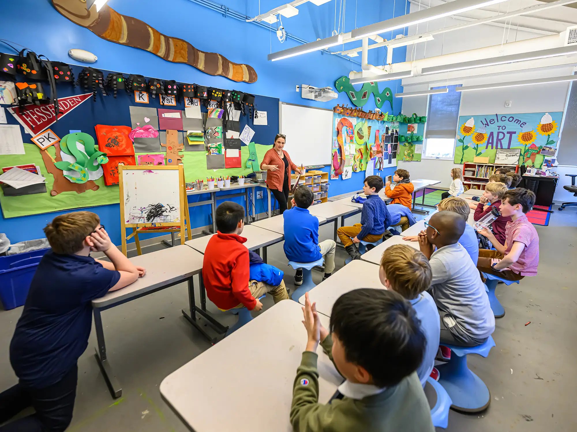 Lower School Art classroom